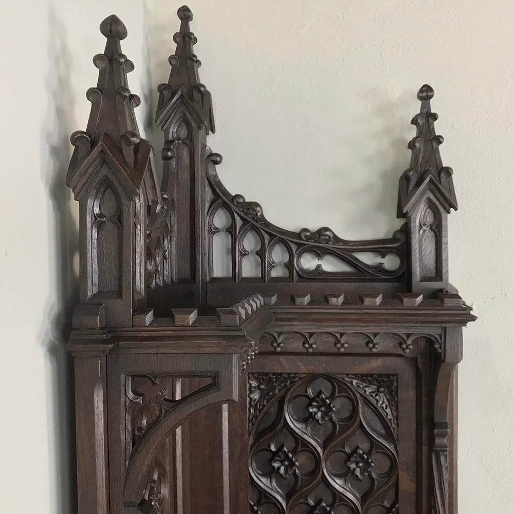 19th Century French Gothic Corner Cabinet 1