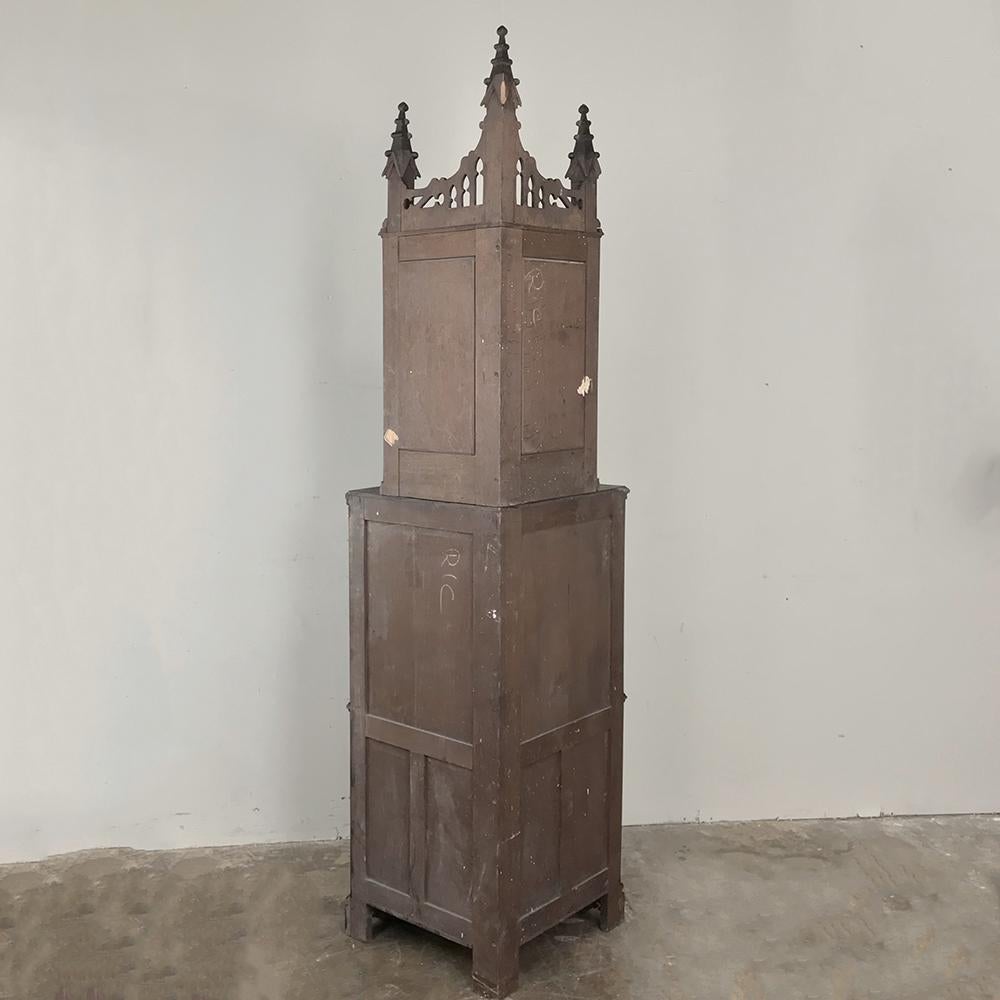 19th Century French Gothic Corner Cabinet 3