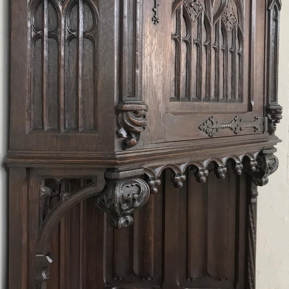 Late 19th Century 19th Century French Gothic Corner Cabinet