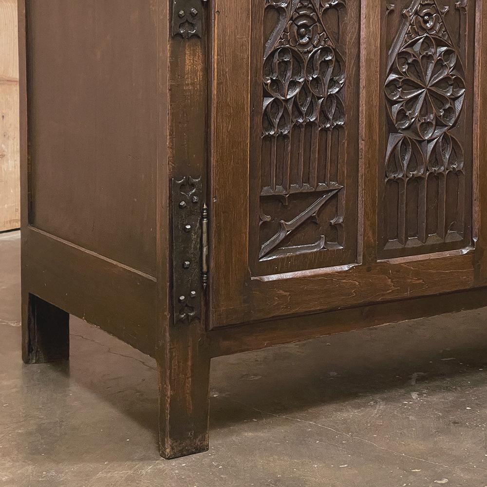 19th Century French Gothic Credenza For Sale 4