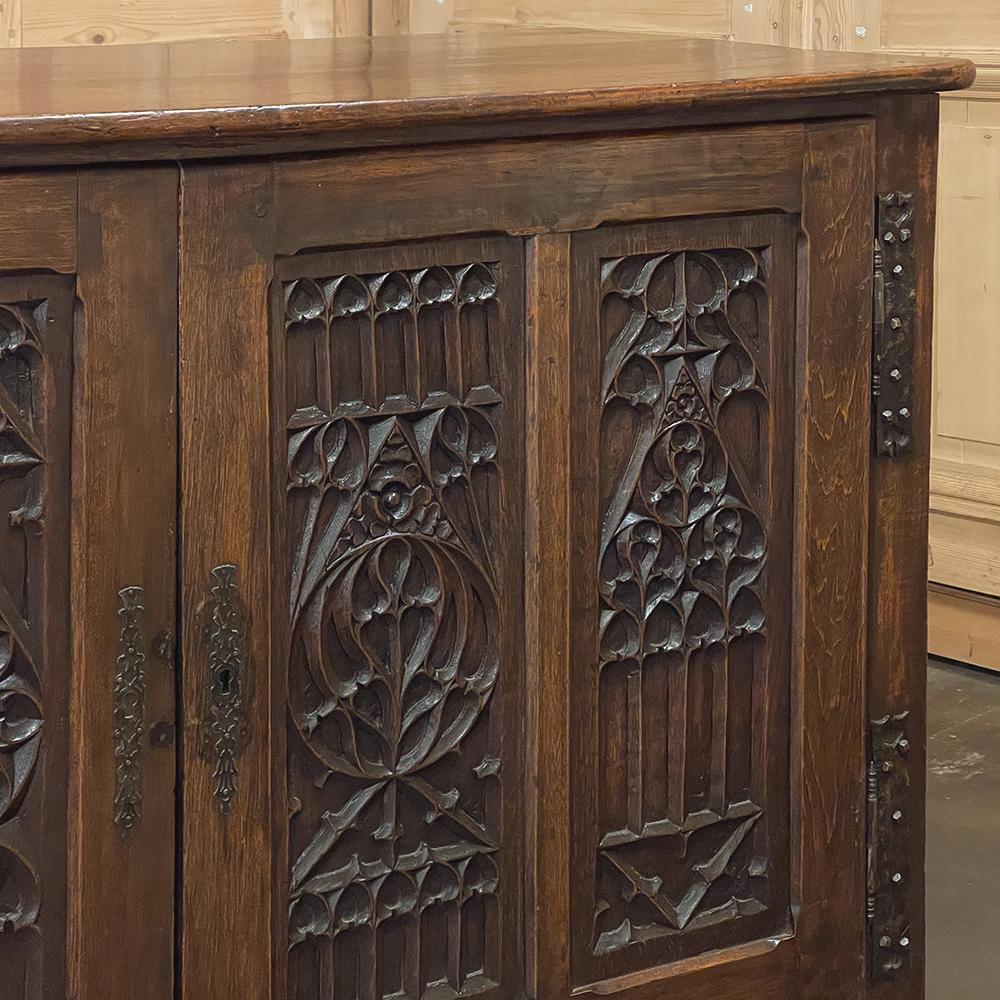 19th Century French Gothic Credenza For Sale 5