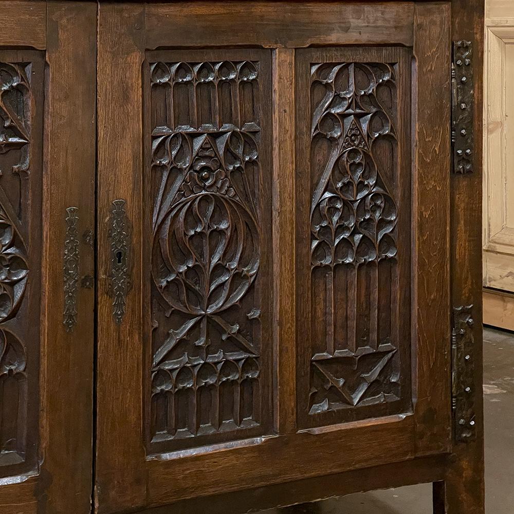 19th Century, French Gothic Credenza For Sale 5