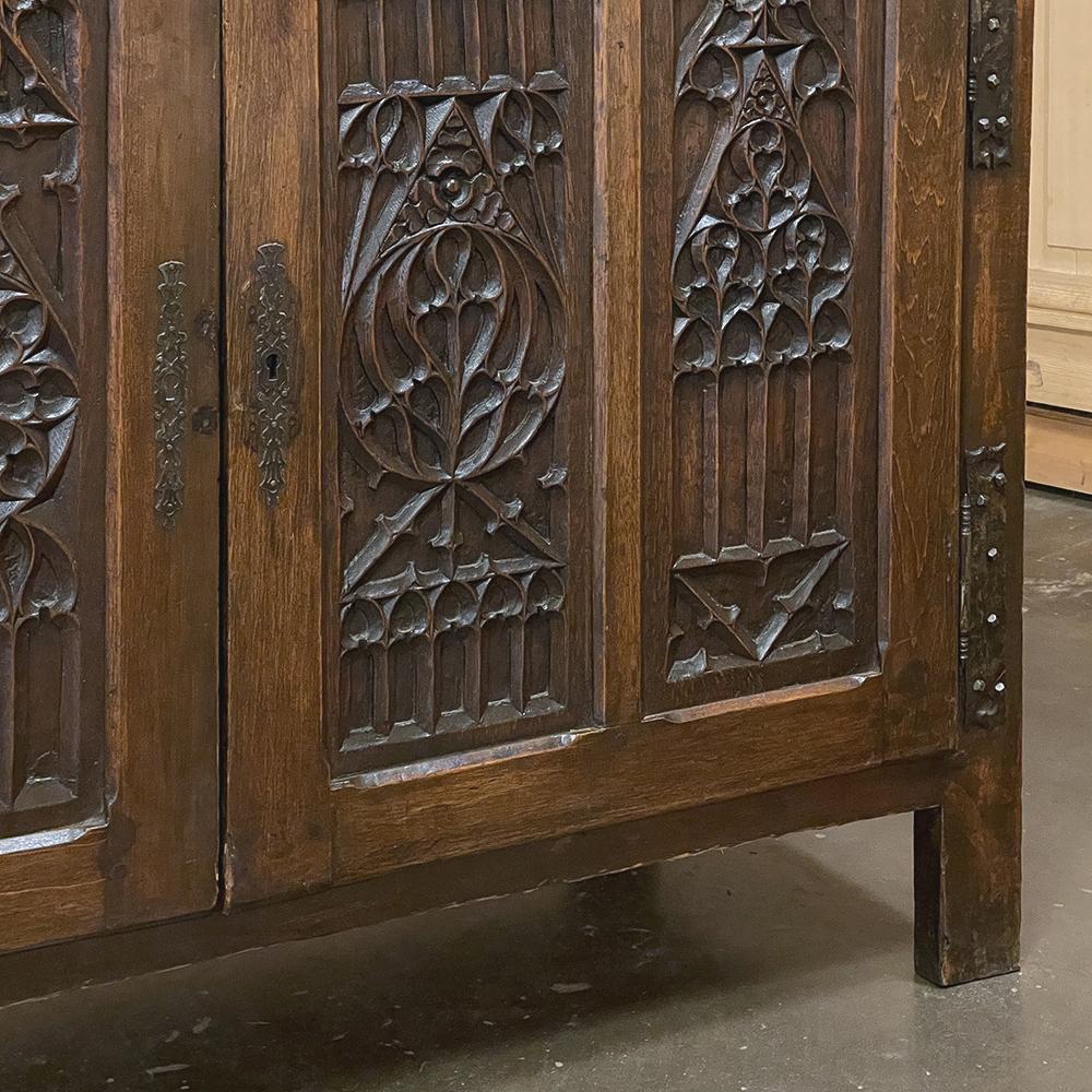 19th Century French Gothic Credenza For Sale 6