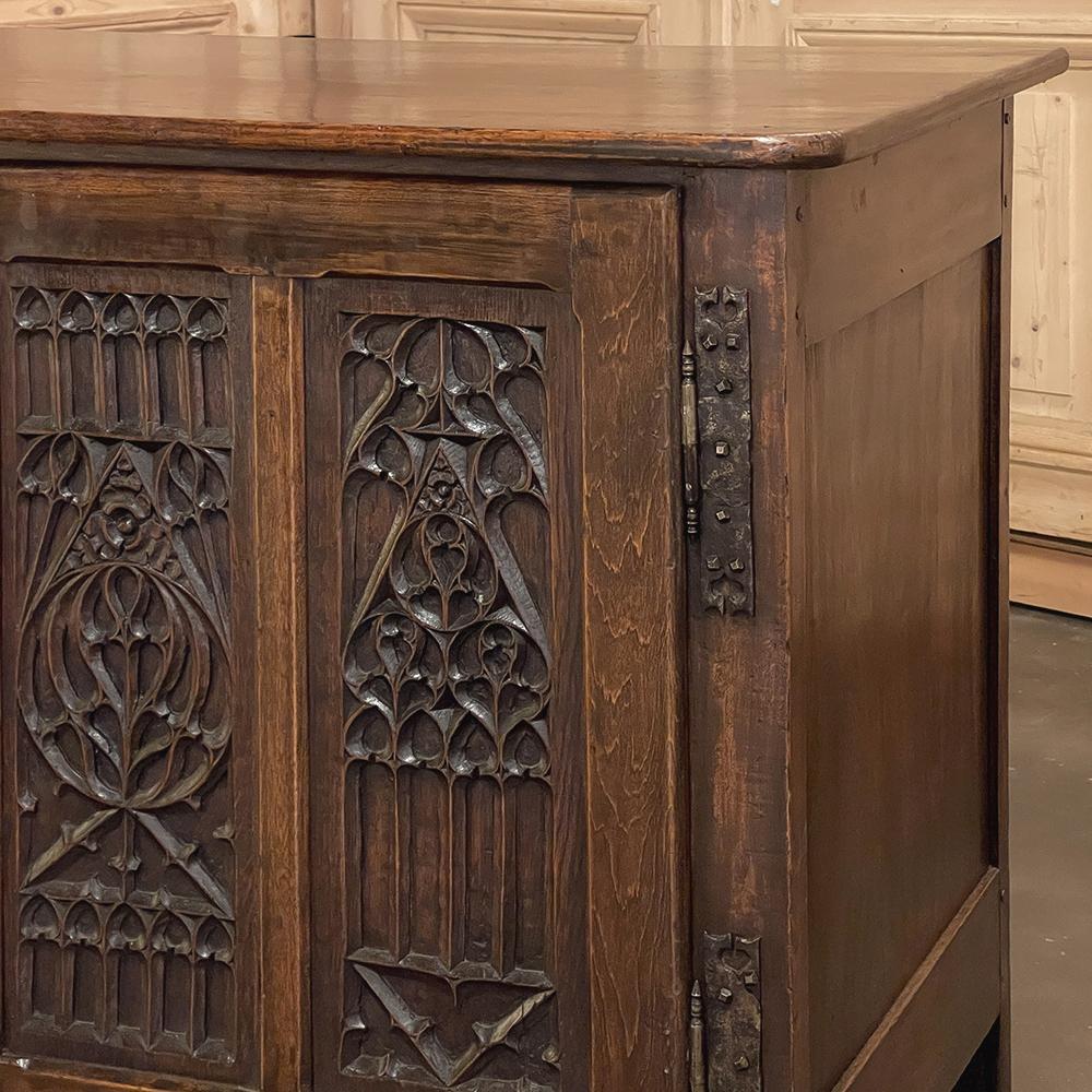 19th Century French Gothic Credenza For Sale 9