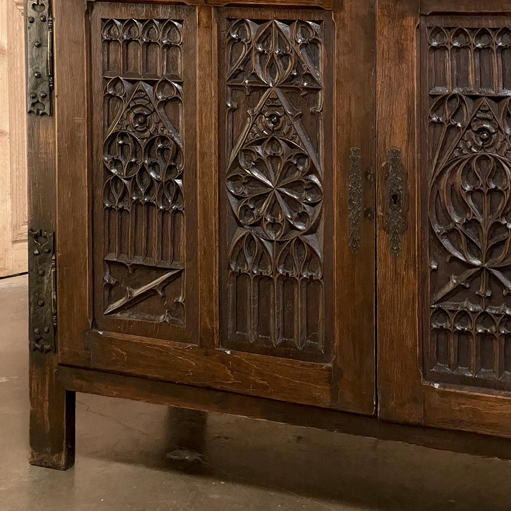 19th Century, French Gothic Credenza For Sale 9