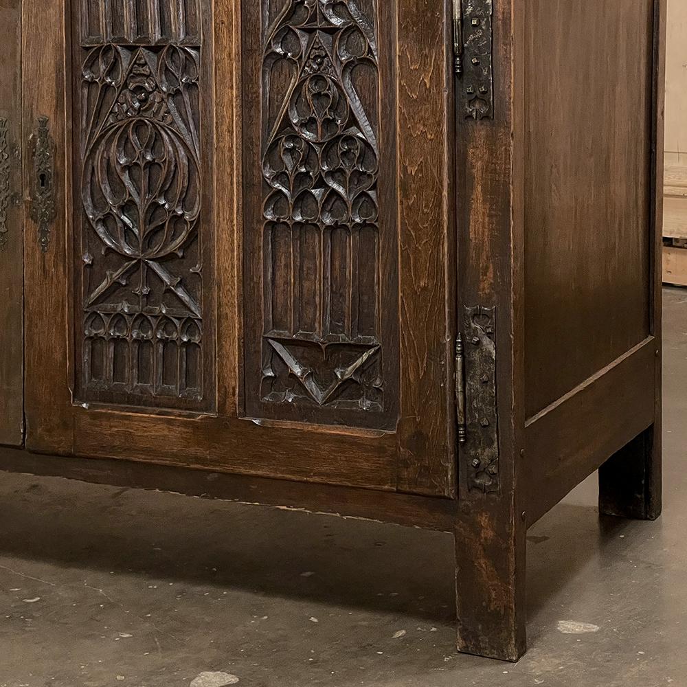 19th Century French Gothic Credenza For Sale 10