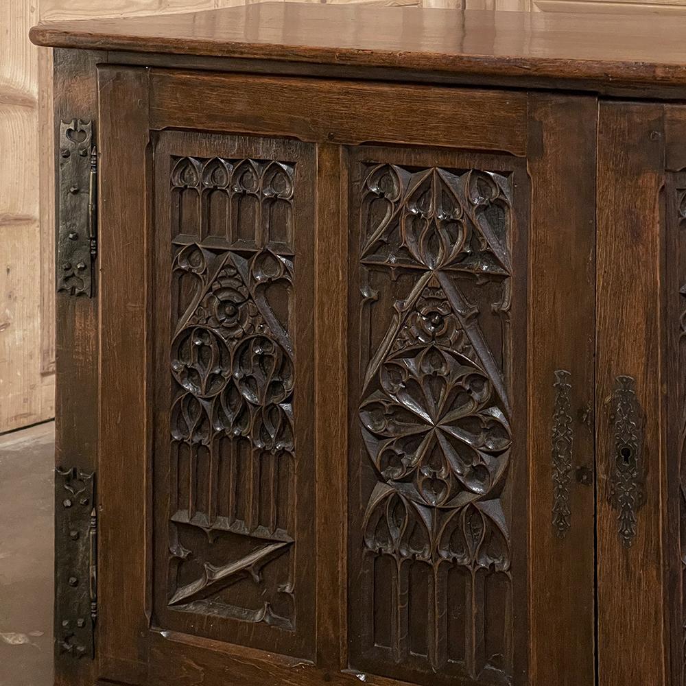 19th Century French Gothic Credenza For Sale 11