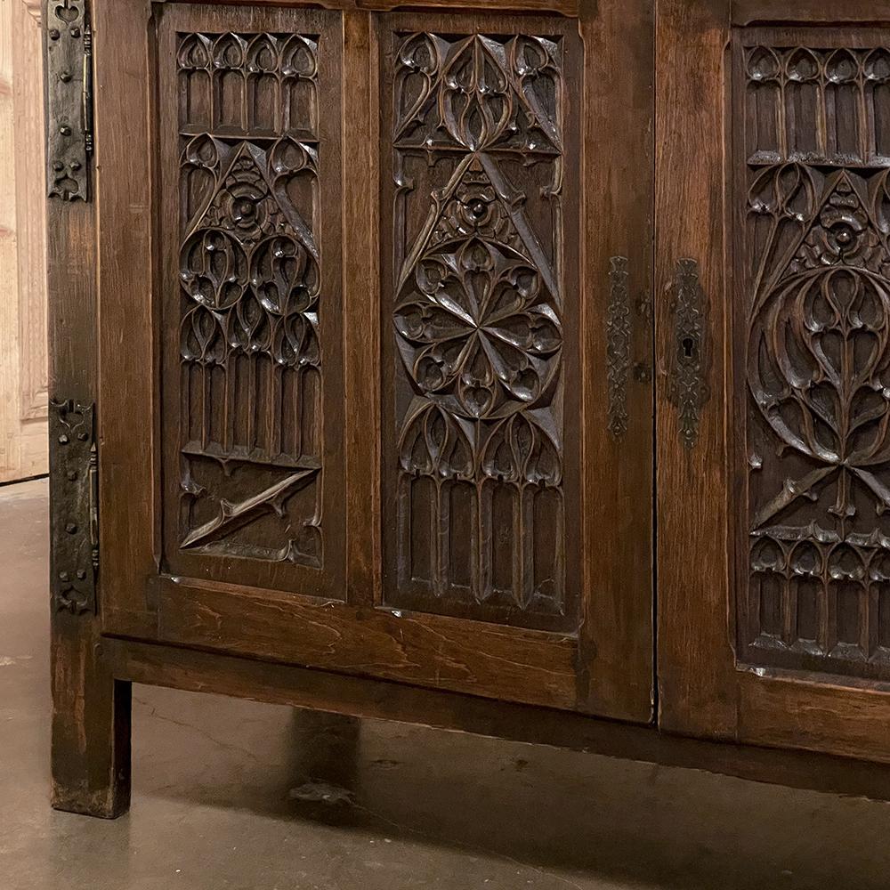 19th Century French Gothic Credenza For Sale 12