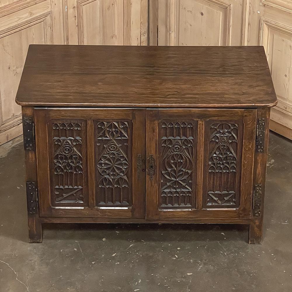 Late 19th Century 19th Century French Gothic Credenza For Sale