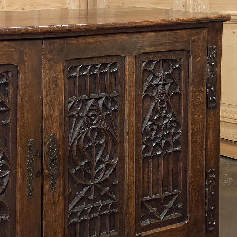 19th Century, French Gothic Credenza For Sale 2