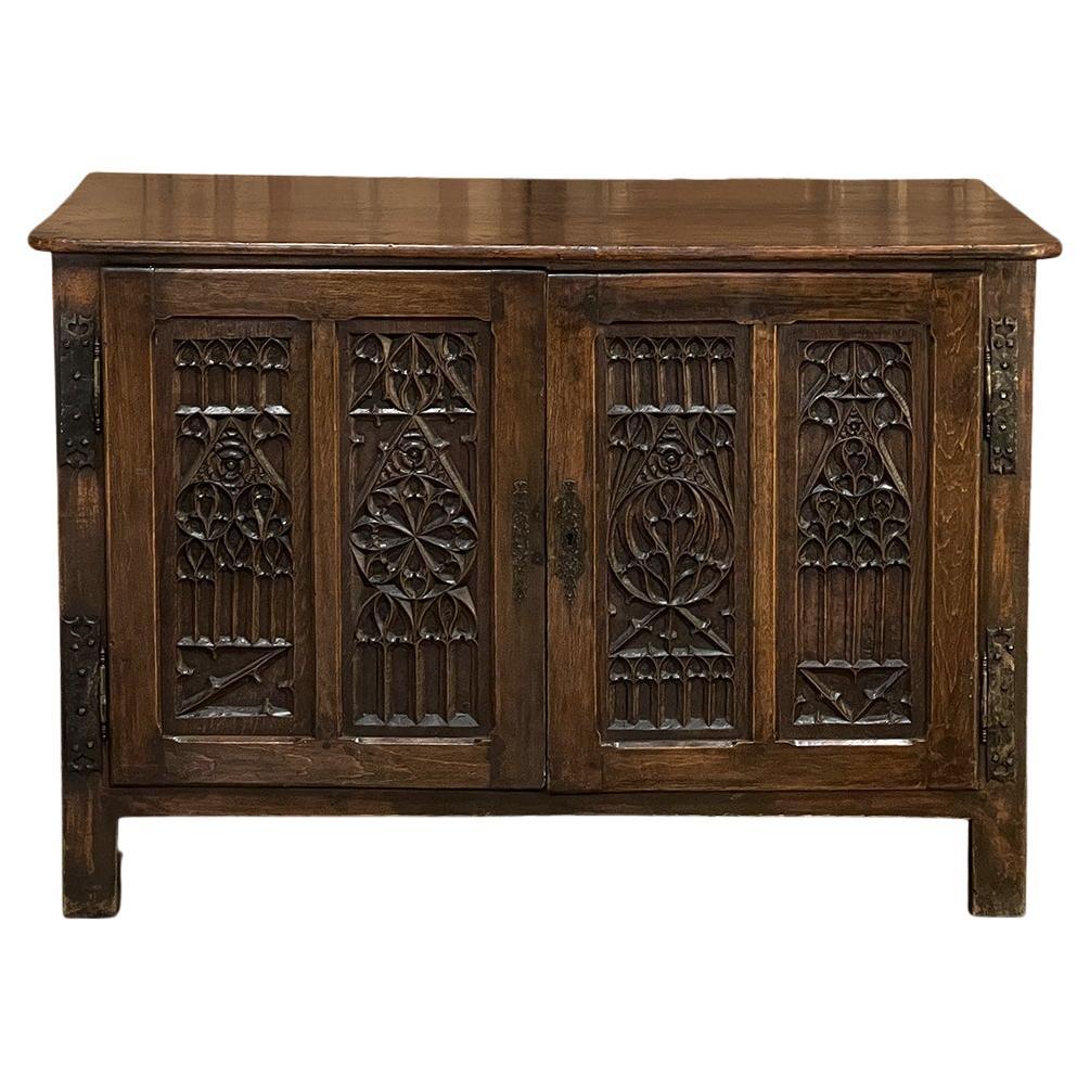 19th Century French Gothic Credenza For Sale