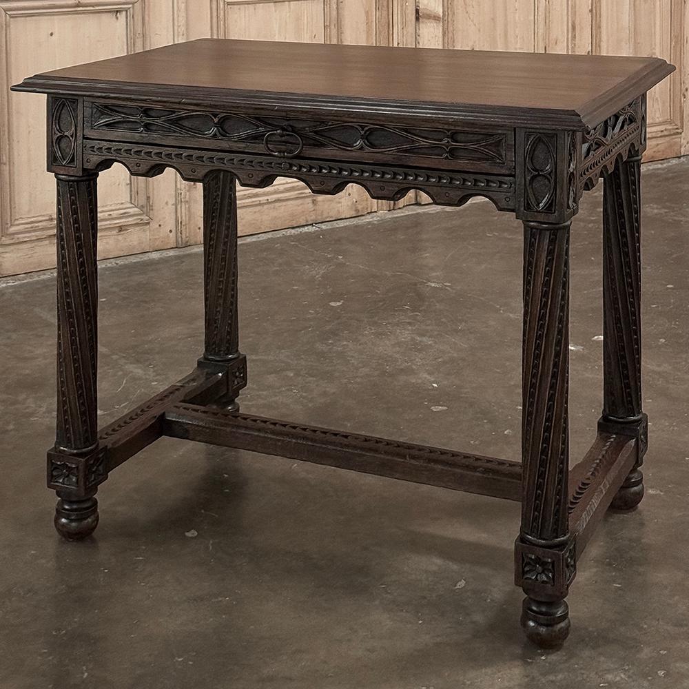Gothic Revival 19th Century French Gothic End Table For Sale