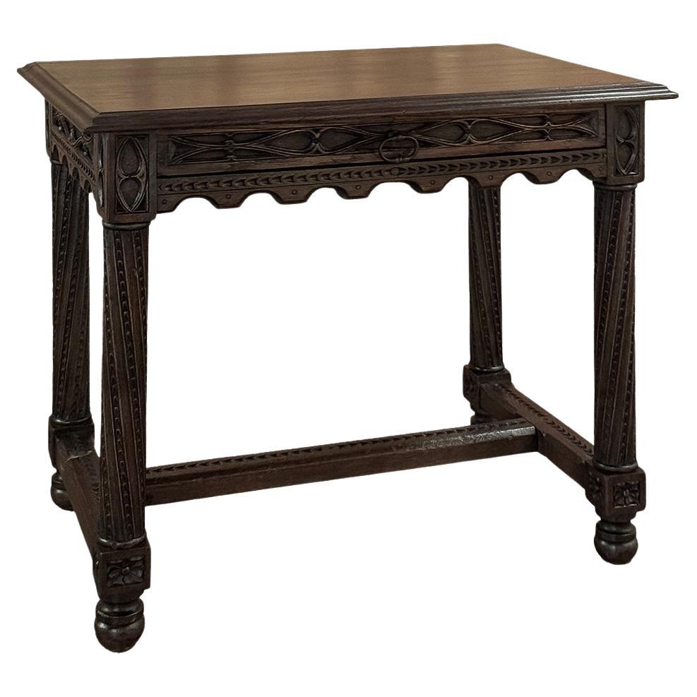 19th Century French Gothic End Table For Sale