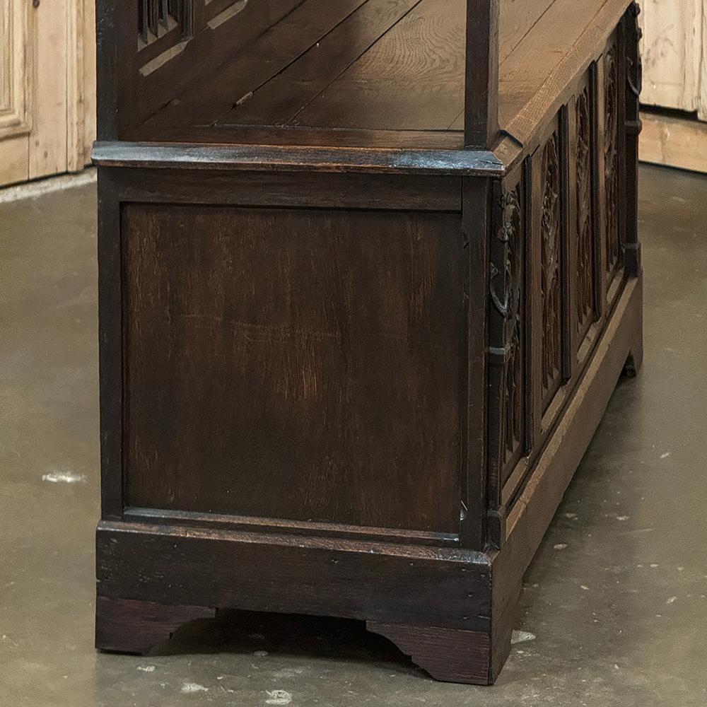 19th Century French Gothic Hall Bench 7