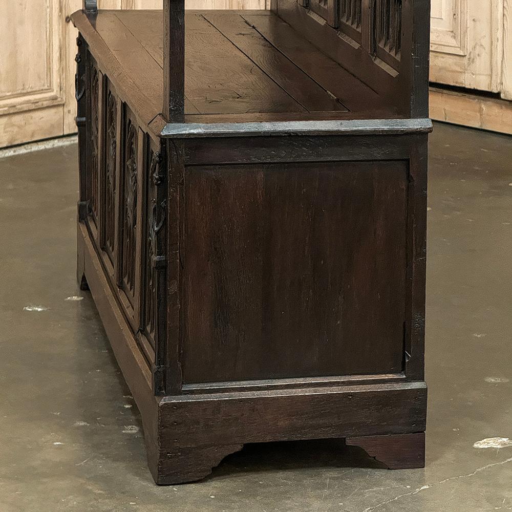 19th Century French Gothic Hall Bench 10