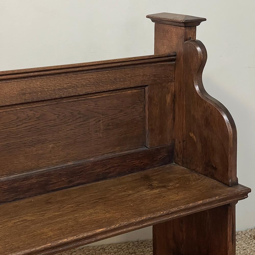 19th Century French Gothic Hall Bench ~ Pew 5