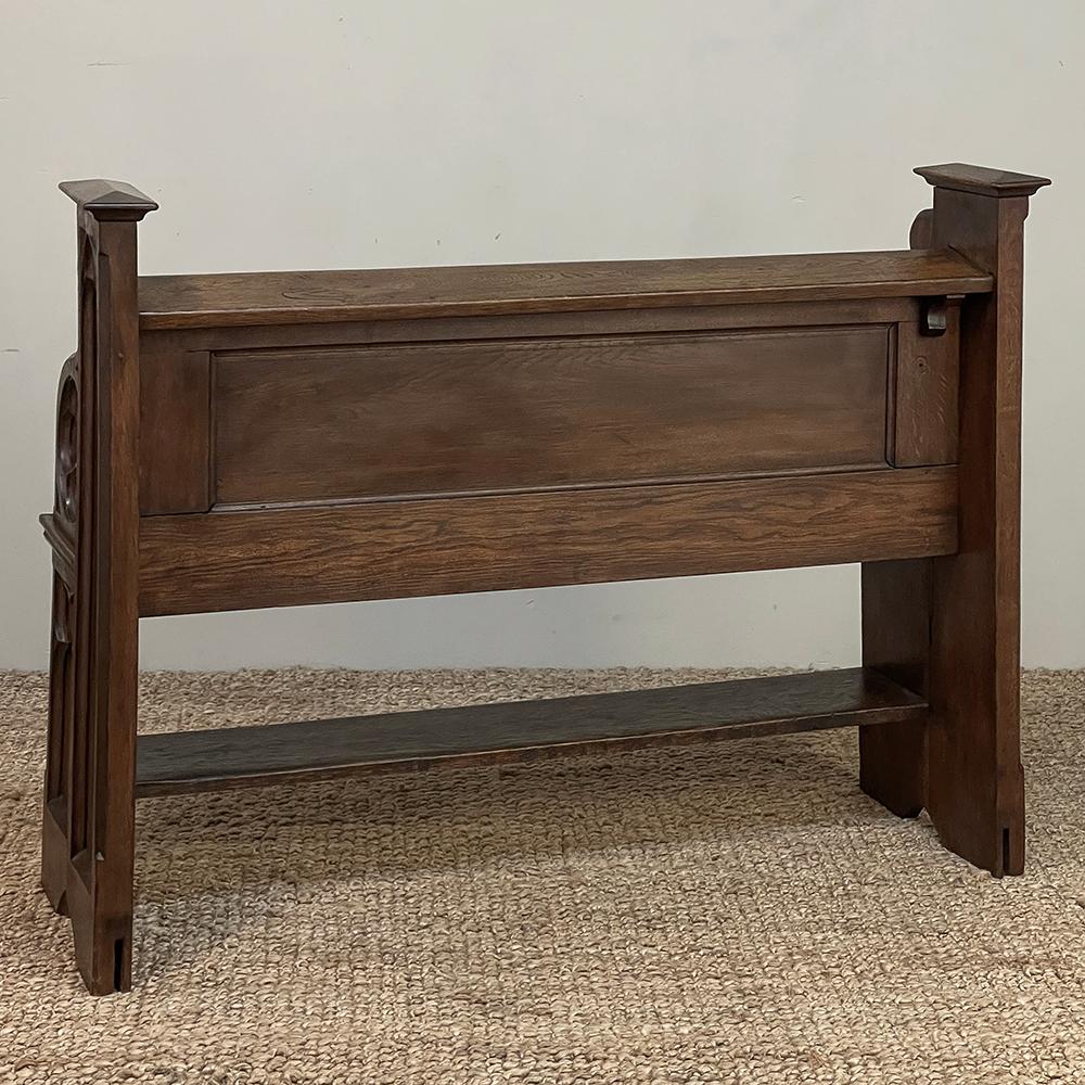 19th Century French Gothic Hall Bench ~ Pew 13