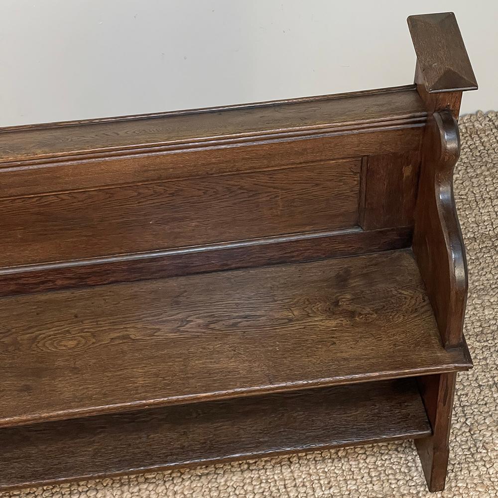 19th Century French Gothic Hall Bench ~ Pew In Good Condition In Dallas, TX