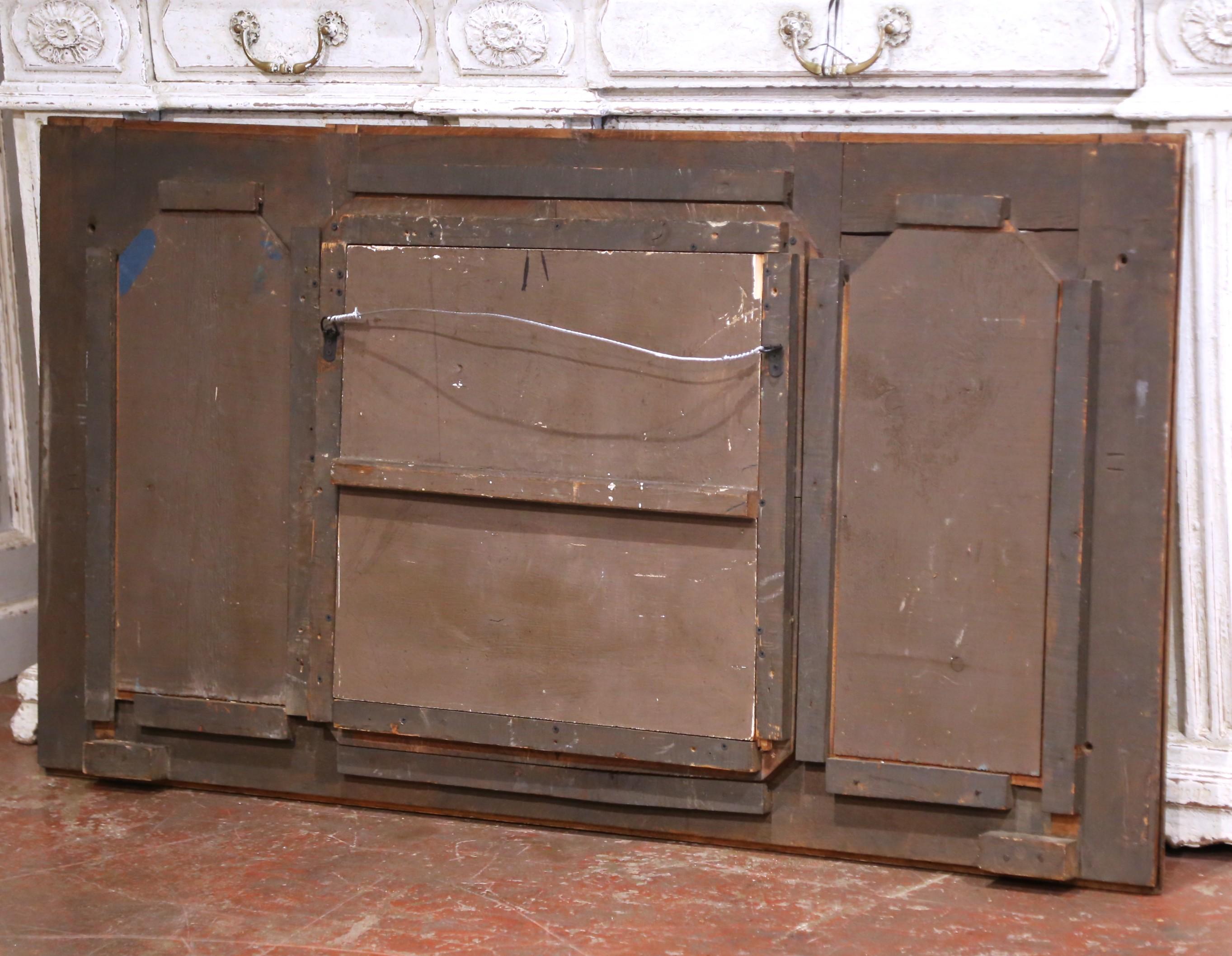 Pannello d'altare in noce dipinto a mano in stile gotico francese del XIX secolo con immagini mariane in vendita 4