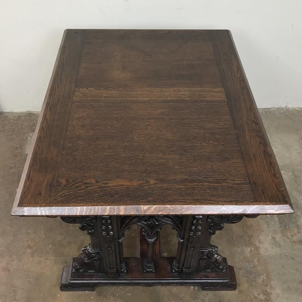 19th Century French Gothic Library Table 5