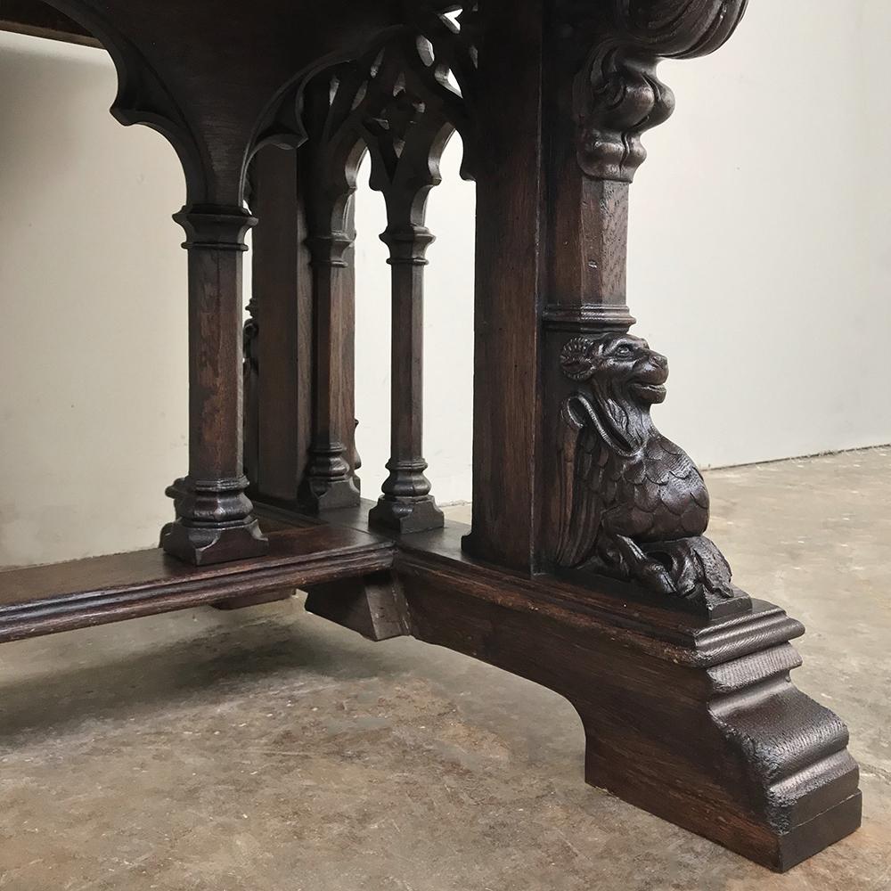 19th Century French Gothic Library Table 1