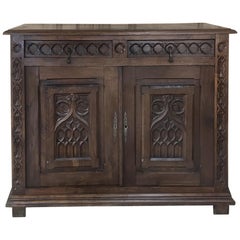 19th Century French Gothic Low Buffet