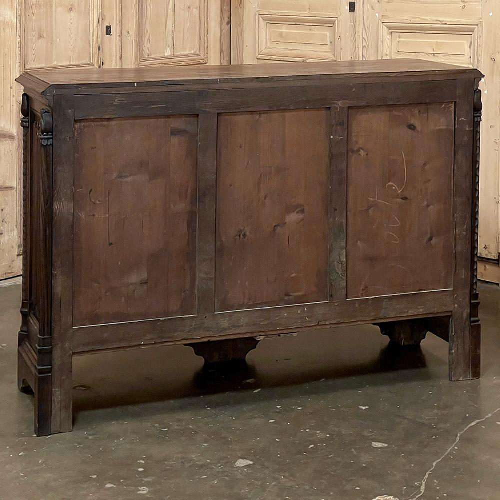 19th Century French Gothic Oak Buffet For Sale 13