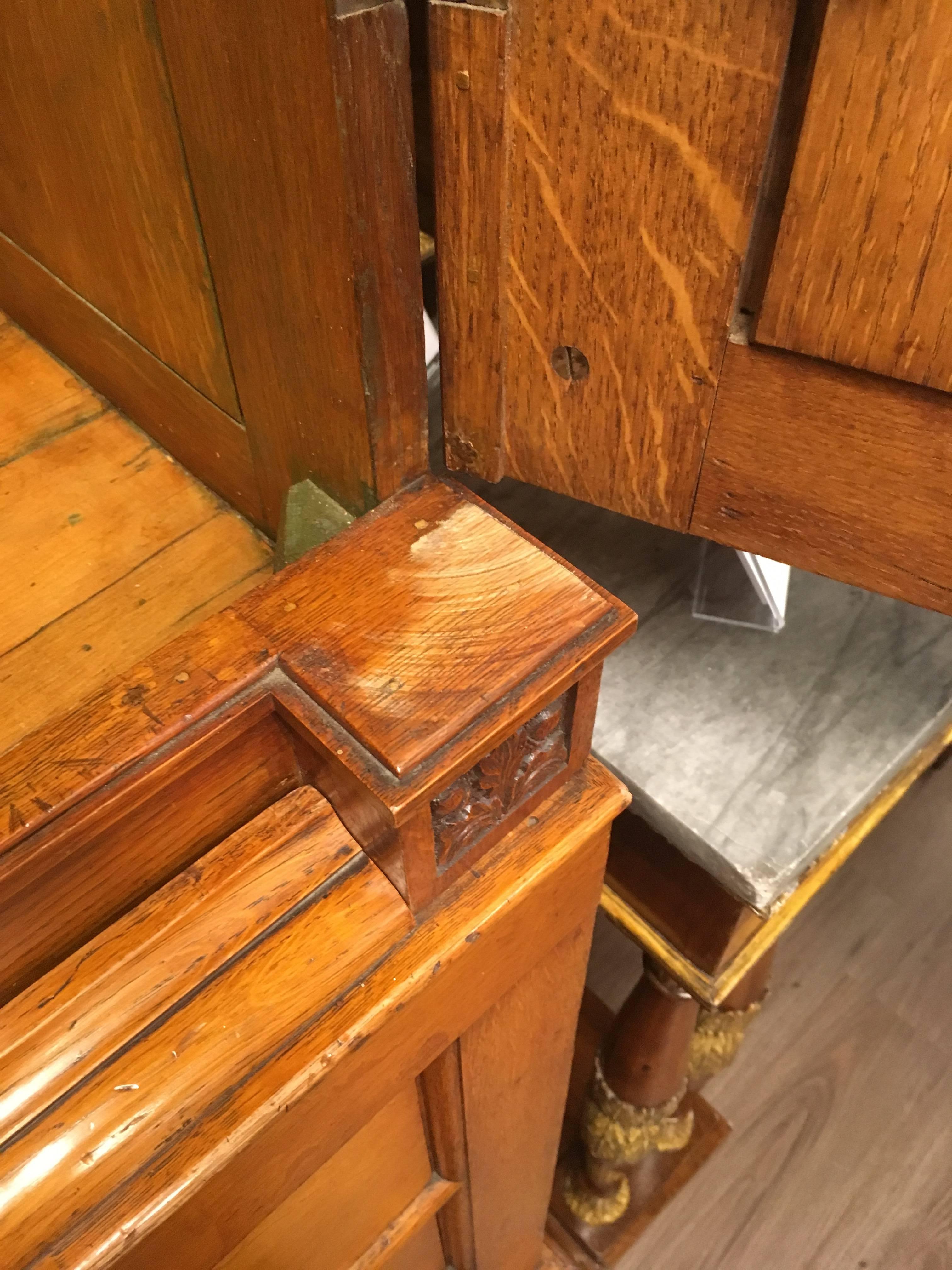 19th Century French Gothic Oak Cabinet For Sale 3