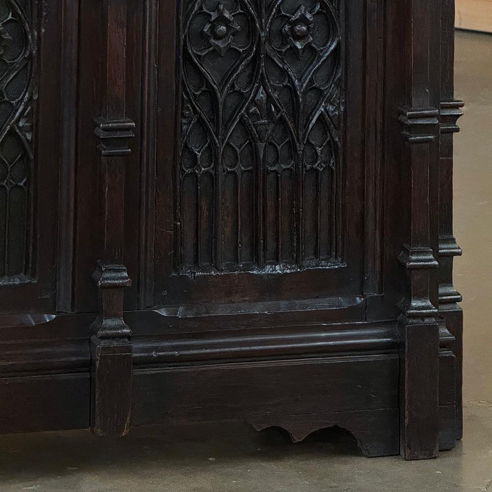 Baule gotico francese del XIX secolo ~ Cassapanca per coperte in vendita 4