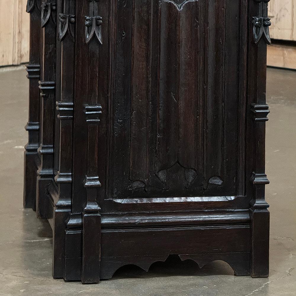 Baule gotico francese del XIX secolo ~ Cassapanca per coperte in vendita 12