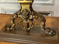 19th Century French Gothic Revival Andirons Mounted As Table Lamps - A Pair