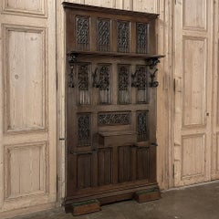 19th Century French Gothic Revival Hall Tree ~ Coat Rack
