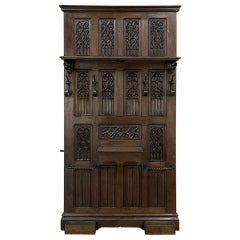 Arbre d'entrée Revive gothique français du 19e siècle ~ Porte-manteau