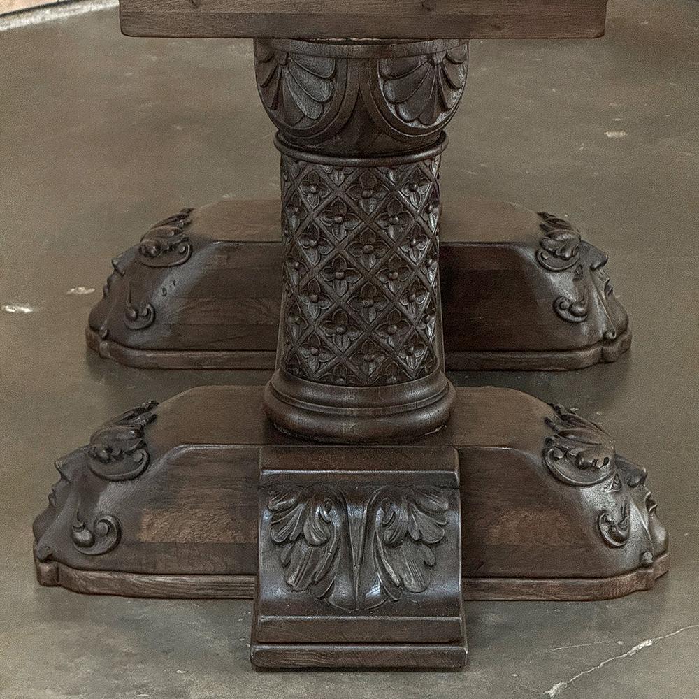 19th Century French Gothic Revival Library Table For Sale 6