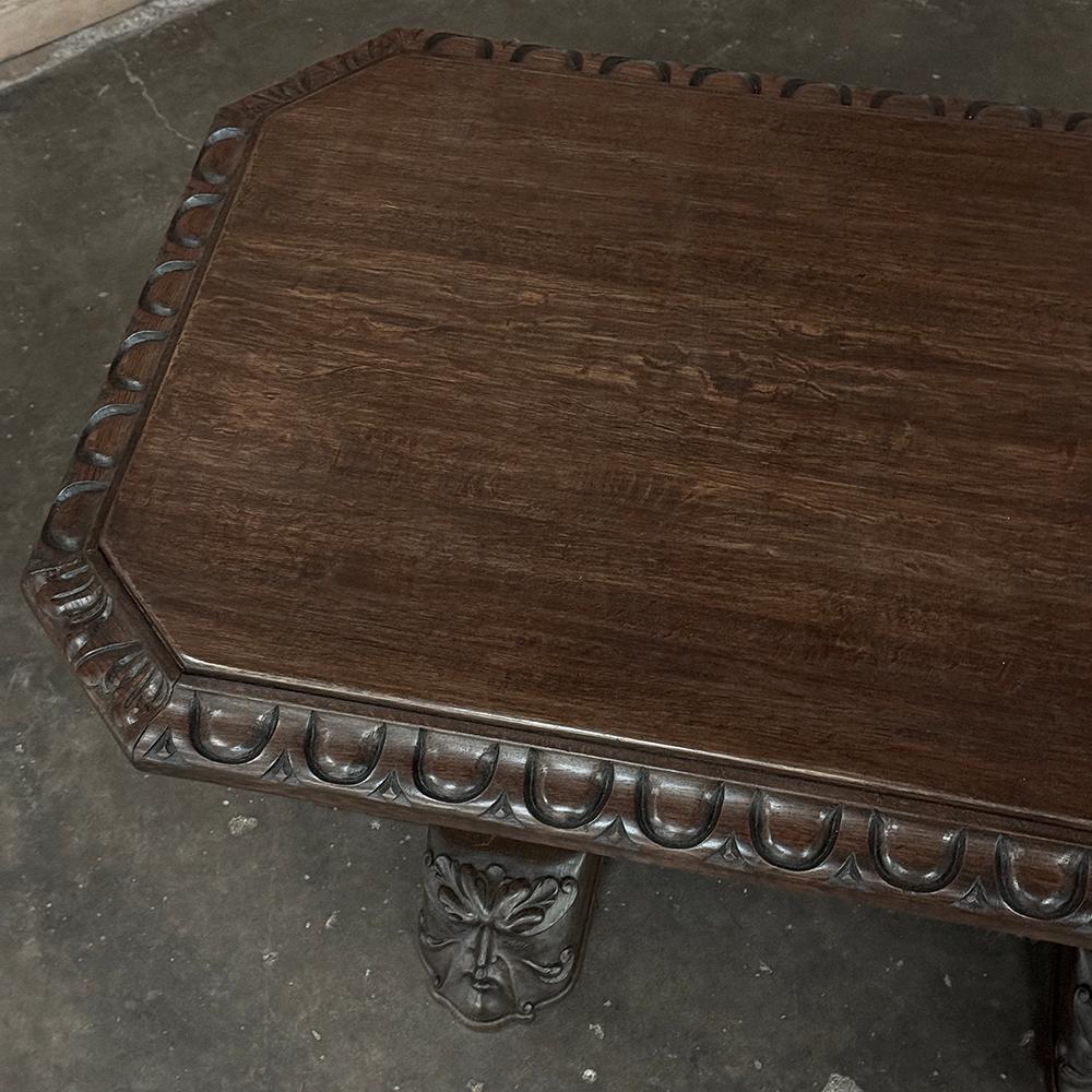 Late 19th Century 19th Century French Gothic Revival Library Table For Sale