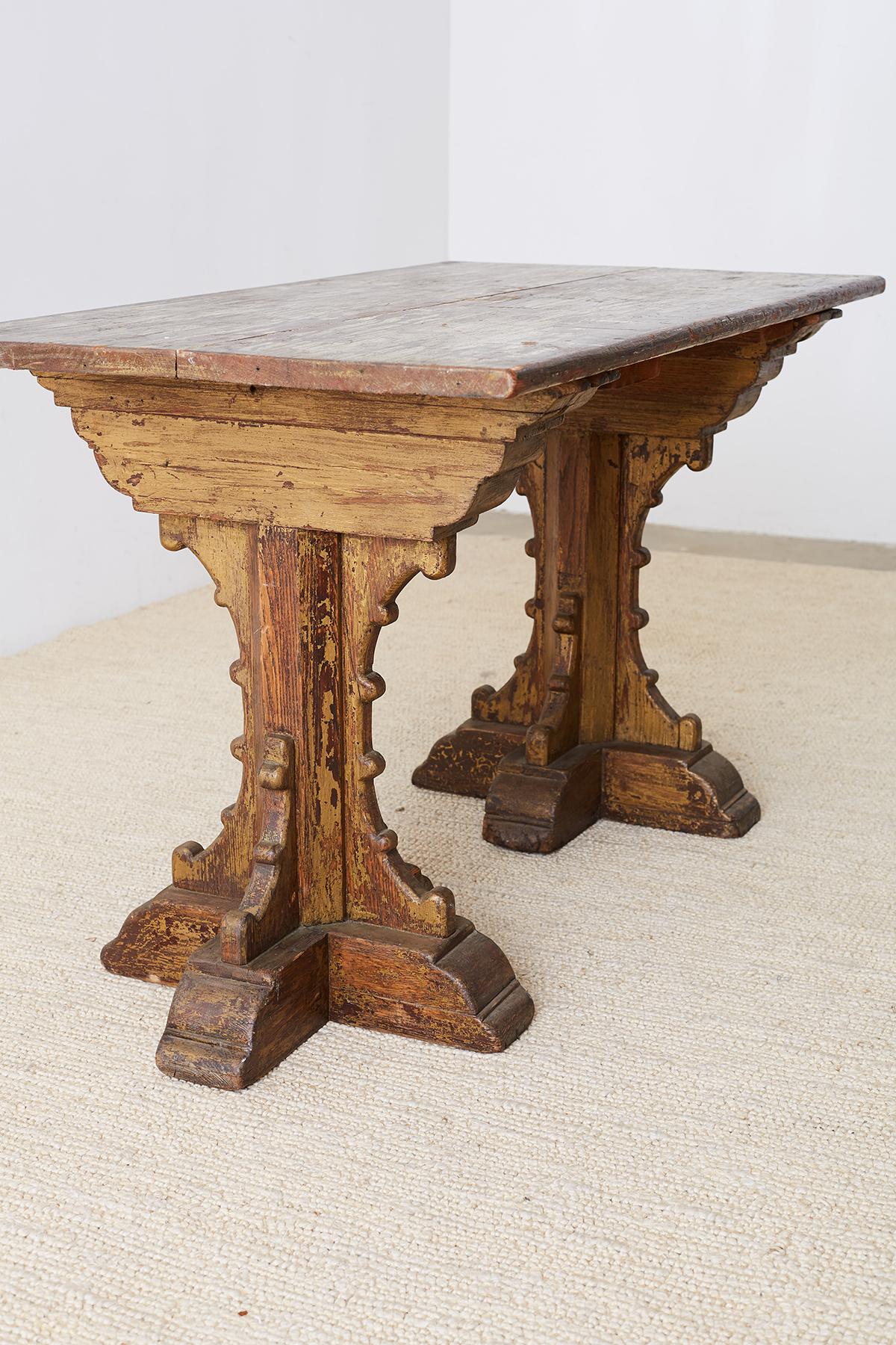 19th Century French Gothic Revival Period Library Table 9