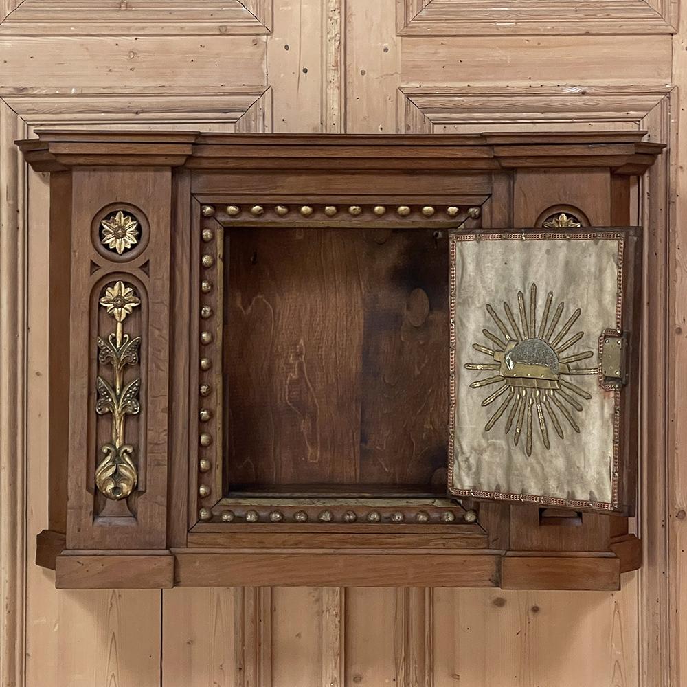 Hand-Carved 19th Century French Gothic Sacrament Cabinet For Sale