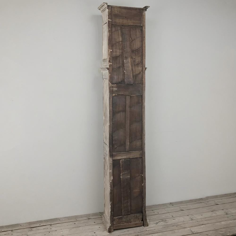 19th Century French Gothic Stripped Oak Long Case Clock 7