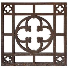 19th Century French Gothic Style Cast Iron Fench or Grill