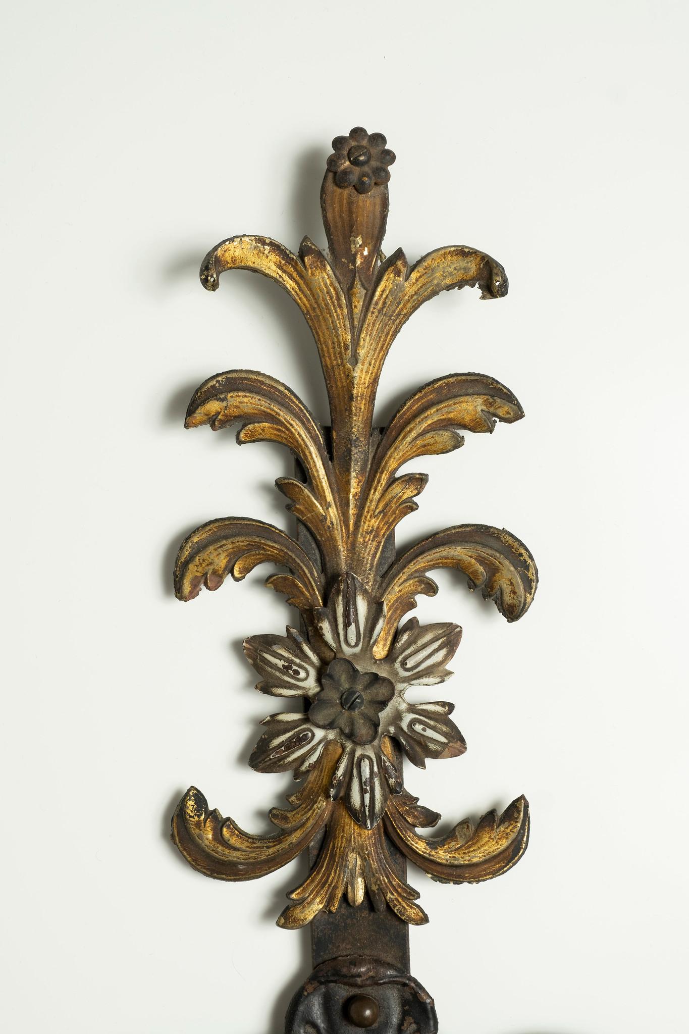 Wrought Iron 19th Century French Gothic Style Sconces