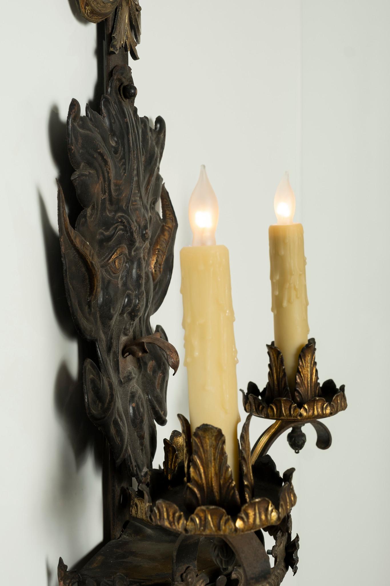 19th Century French Gothic Style Sconces 2