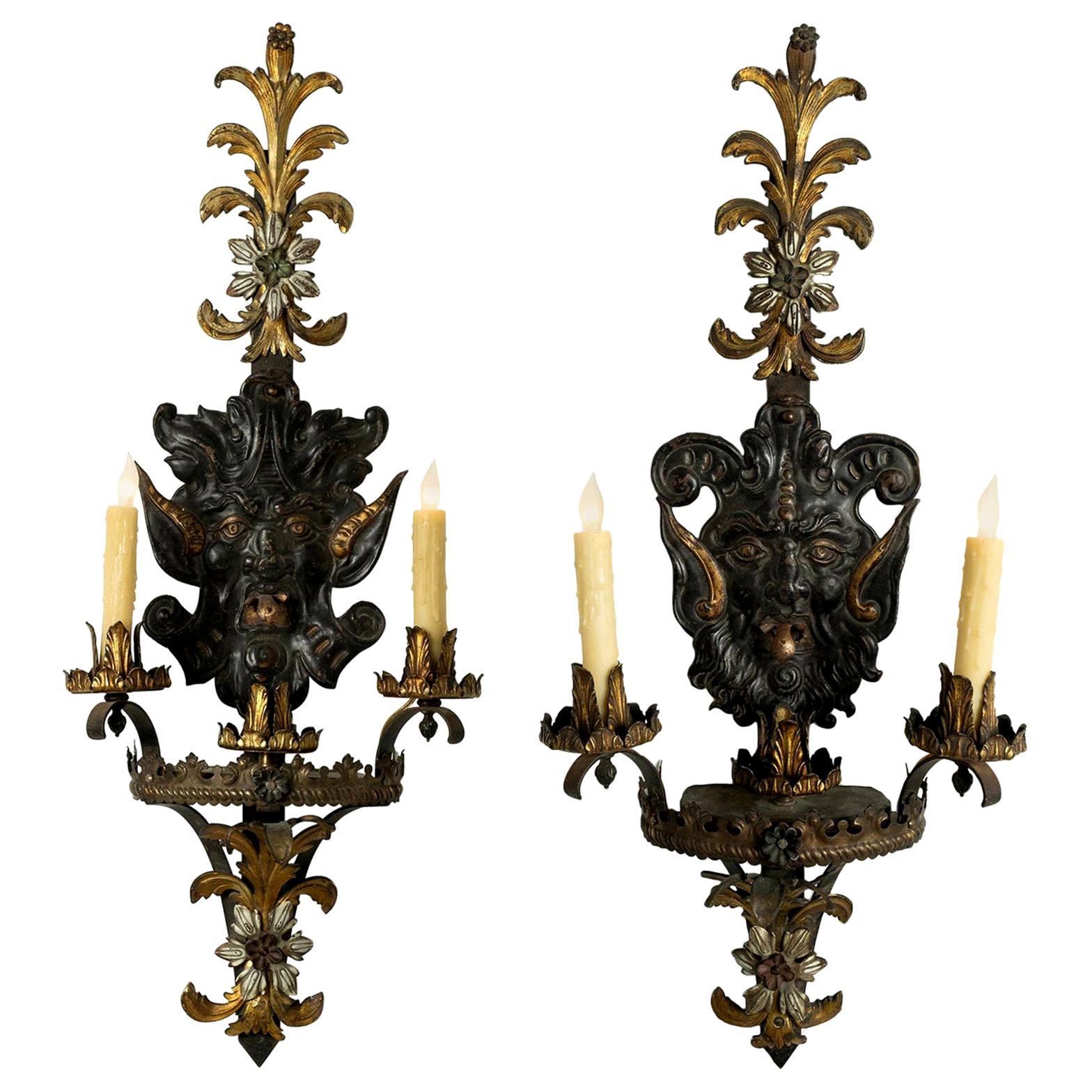 19th Century French Gothic Style Sconces