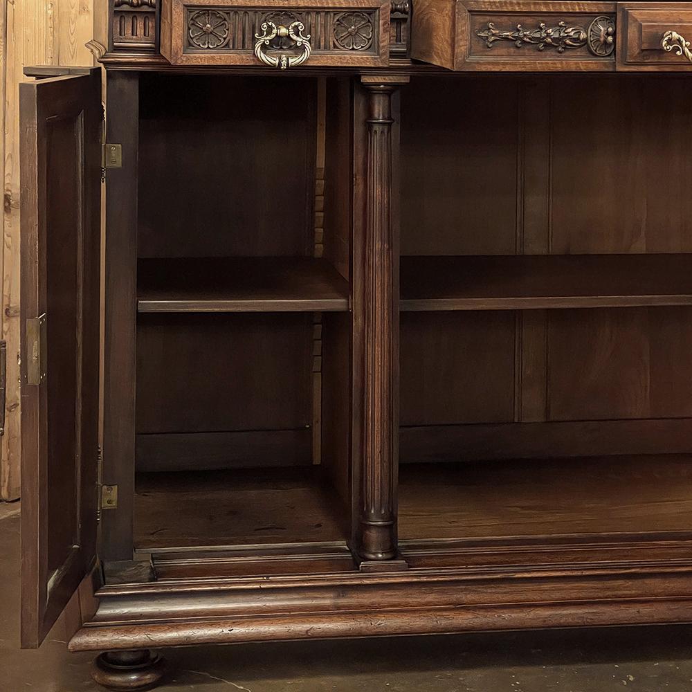 Late 19th Century 19th Century French Gothic Walnut Buffet For Sale