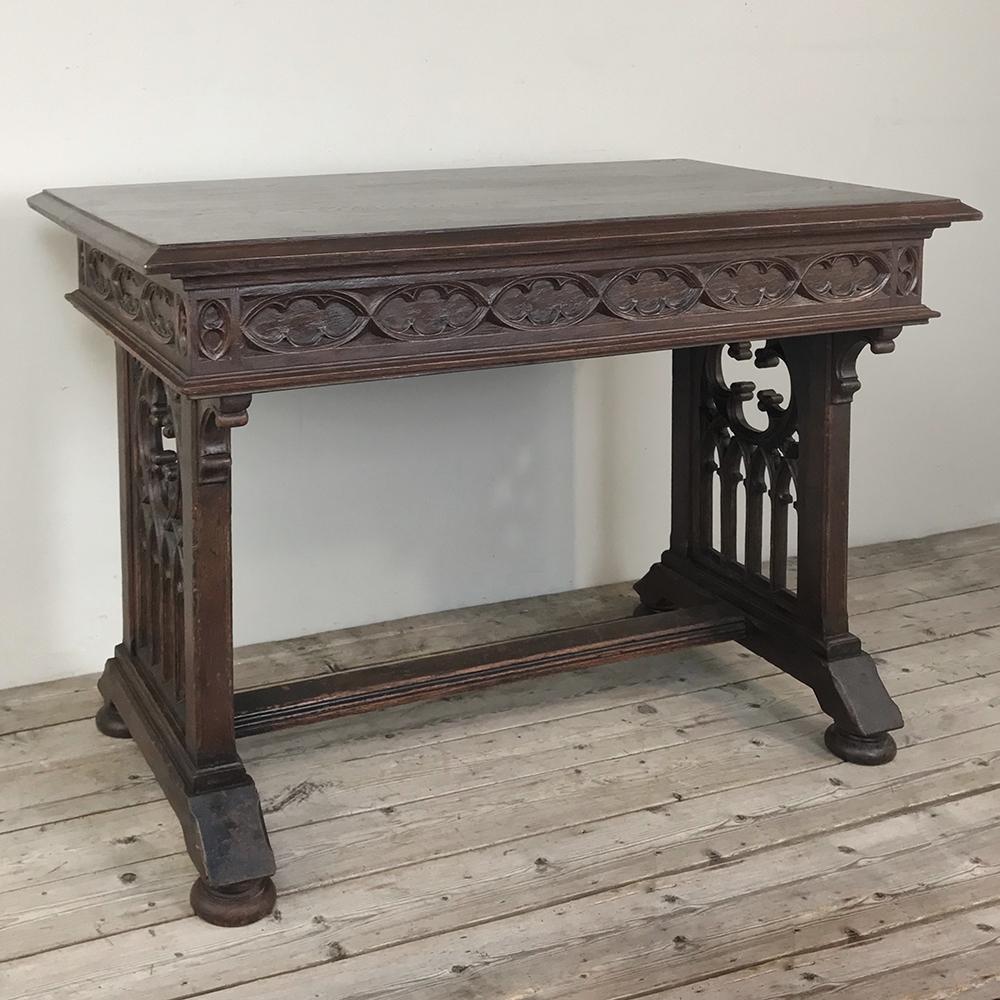 19th Century French Gothic Writing Table 3