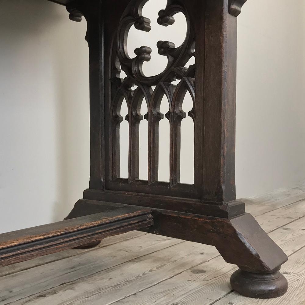 Gothic Revival 19th Century French Gothic Writing Table