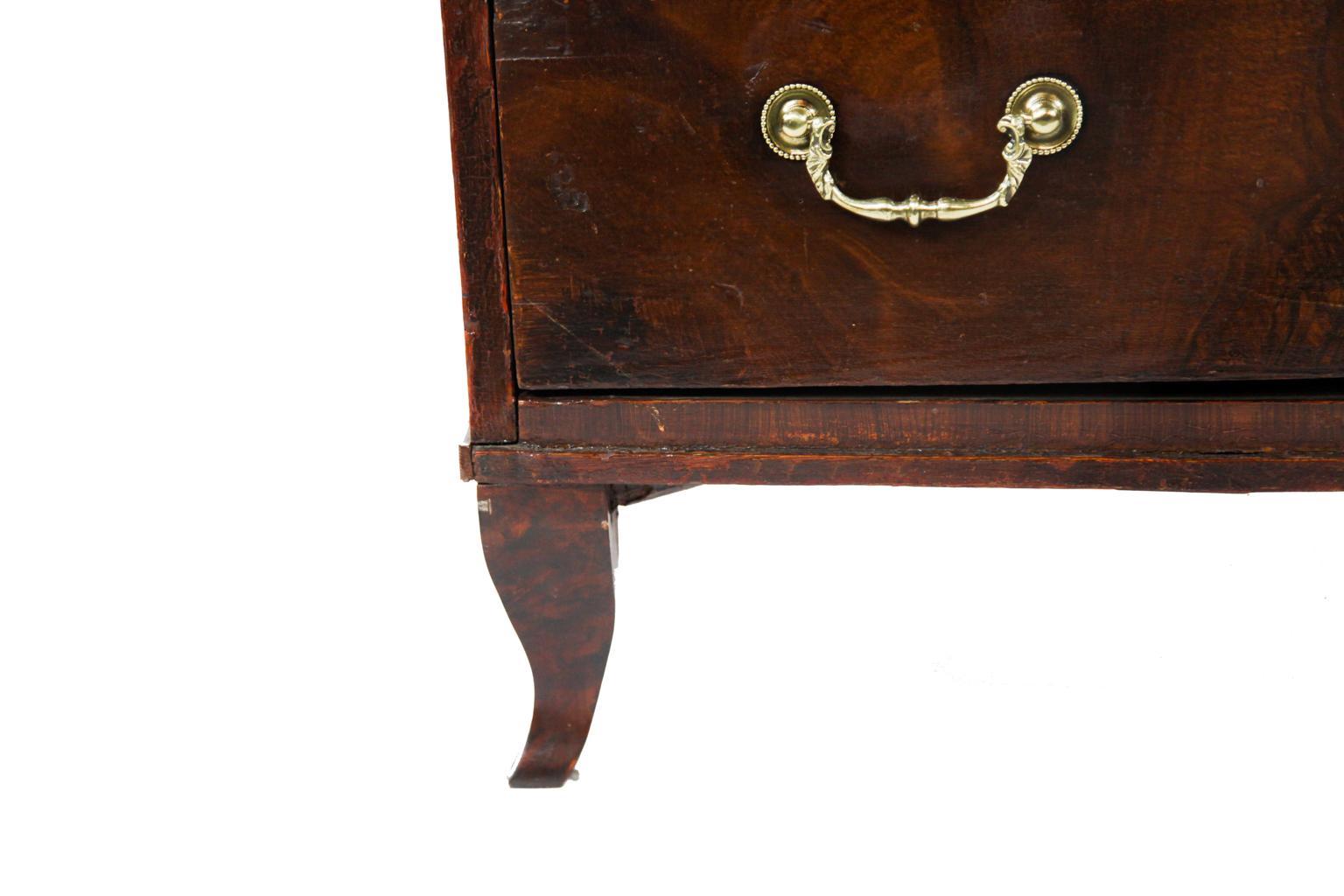 19th Century French Grain Painted Bow Front Chest For Sale 1