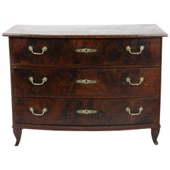 19th Century French Grain Painted Bow Front Chest