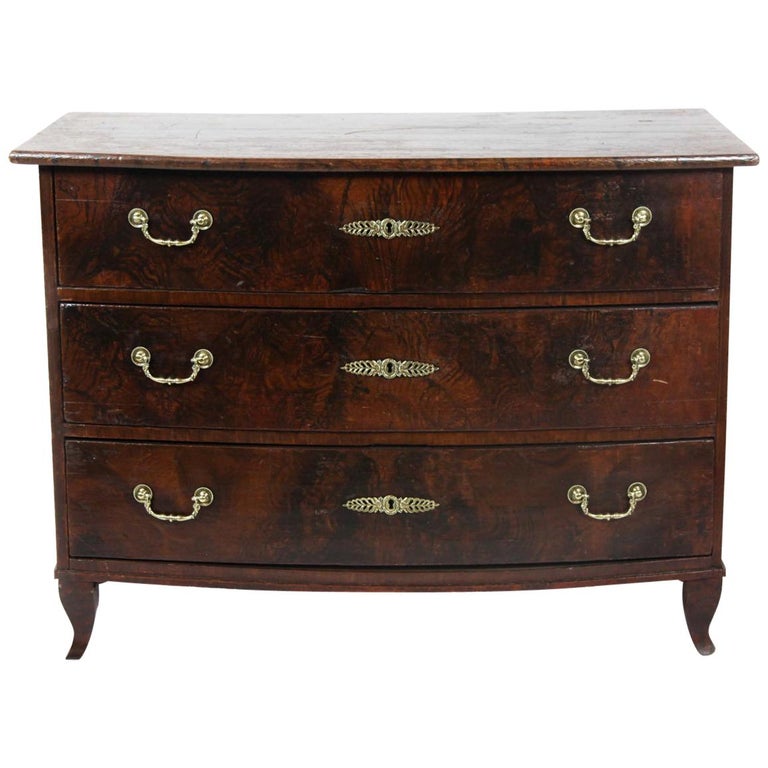 19th Century French Grain Painted Bow Front Chest For Sale at 1stDibs