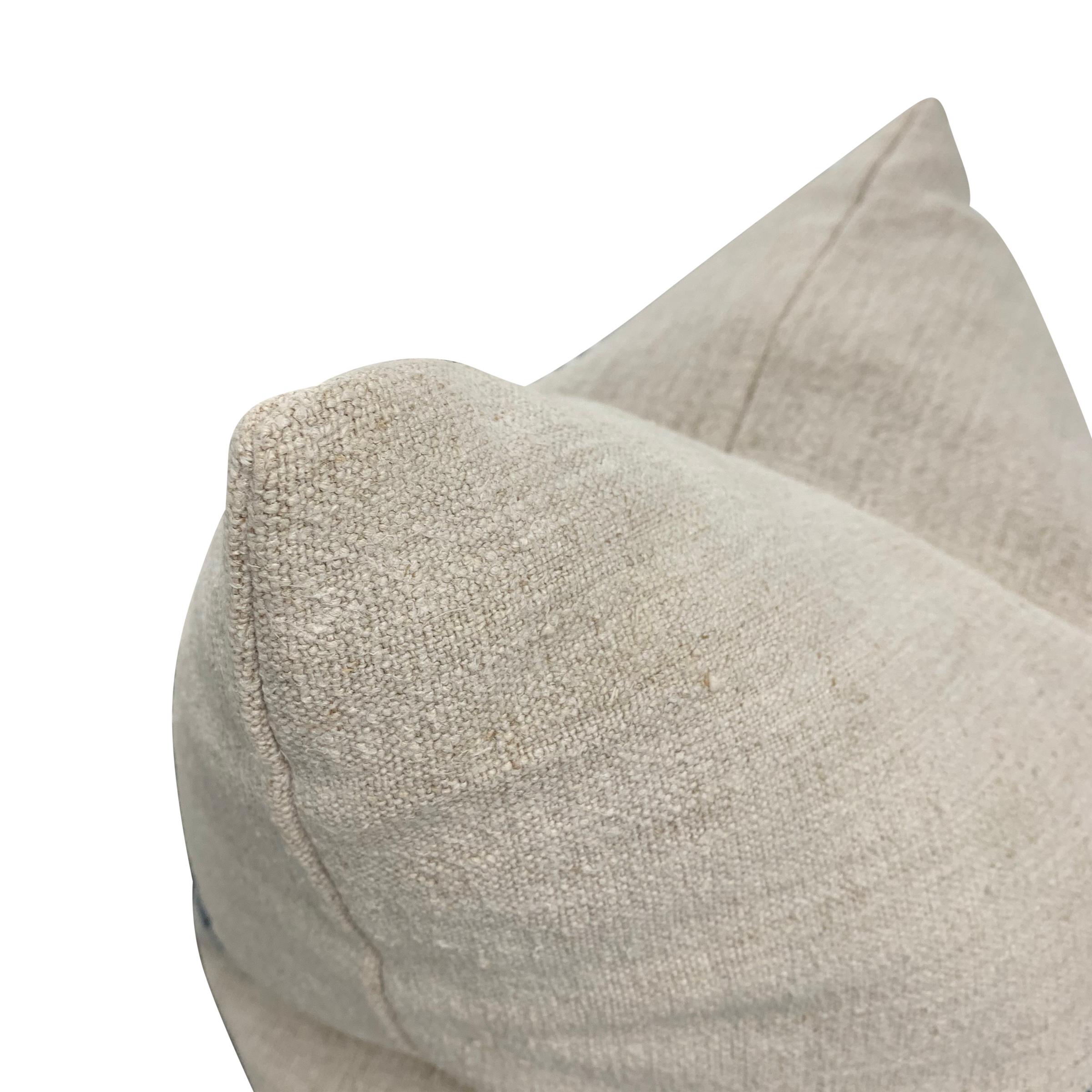 Hand-Woven 19th Century French Grain Sack Pillow