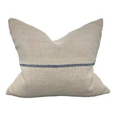 19th Century French Grain Sack Pillow